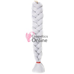 Coada de par afro impletita de 100 cm Premium 1 - Silver 100A39